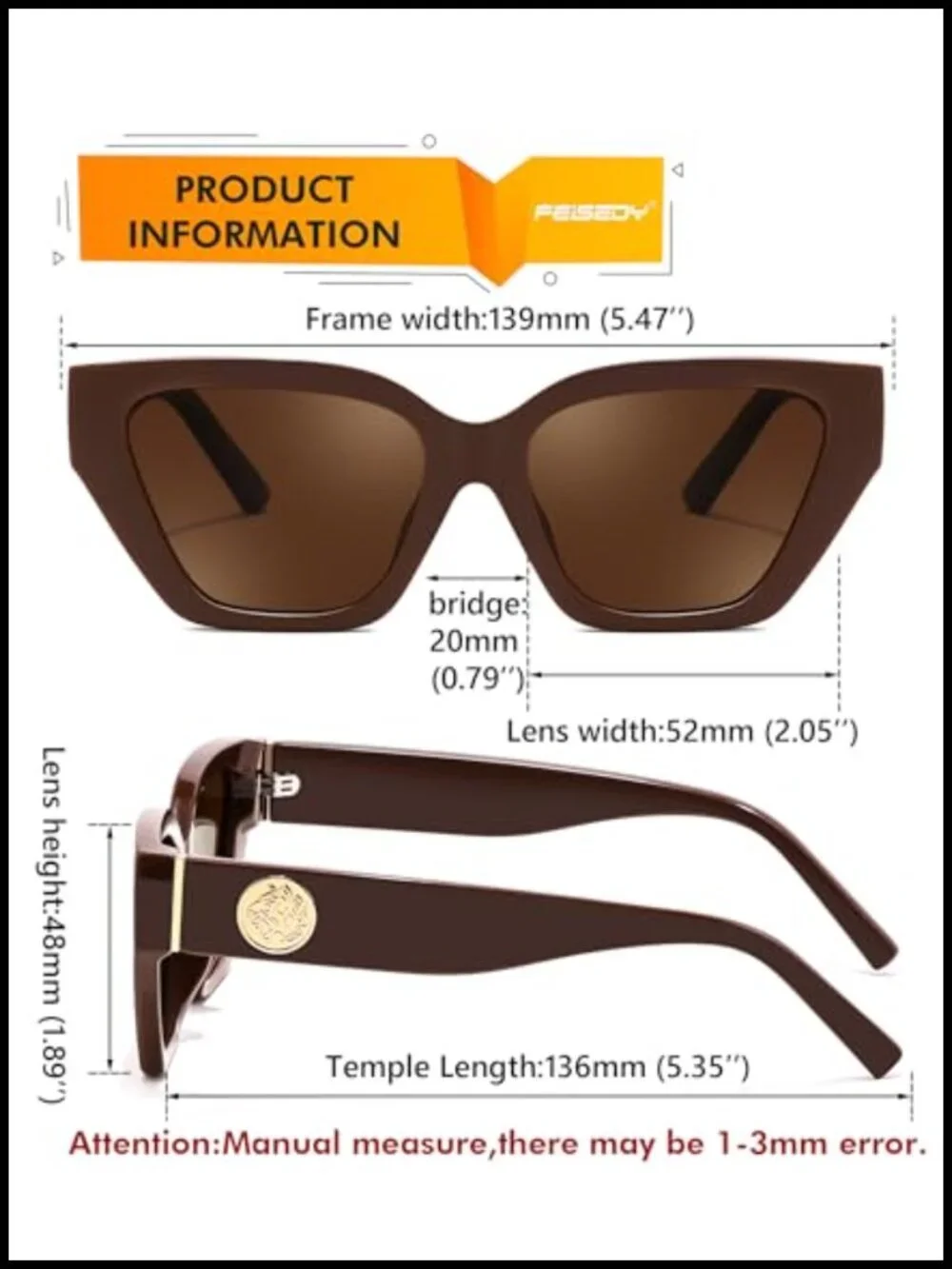 Polarized Cat Eye Sunglasses UV400 Protection for Driving
